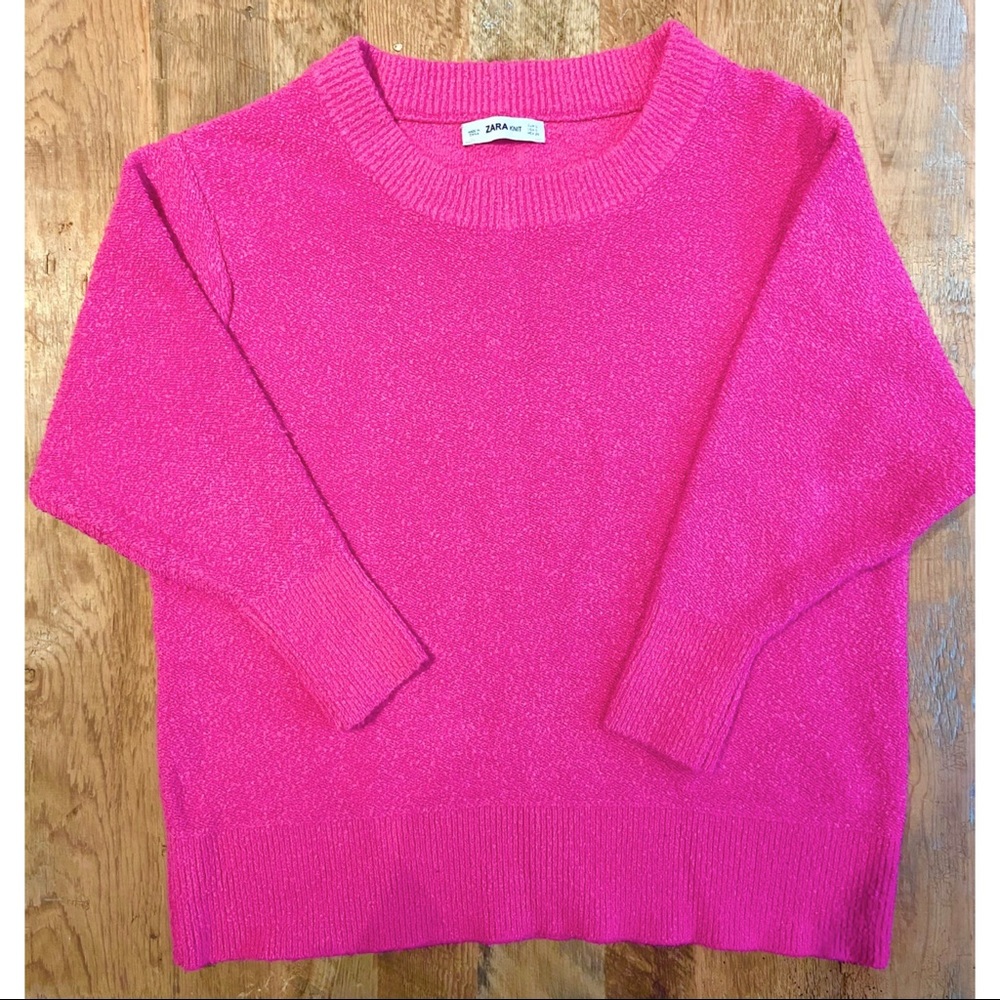 💞Zara marled wool fuchsia sweater.